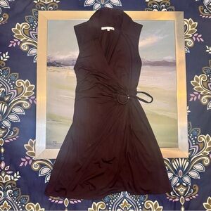 Trina Turk Dark Chocolate Brown Jersey Wrap Dress